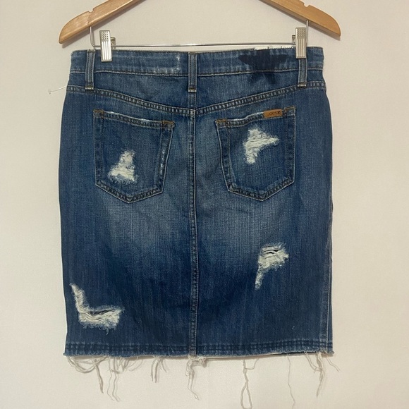 Joes Jeans EUC distressed high rise front slit denim pencil skirt size 29 - Picture 6 of 6